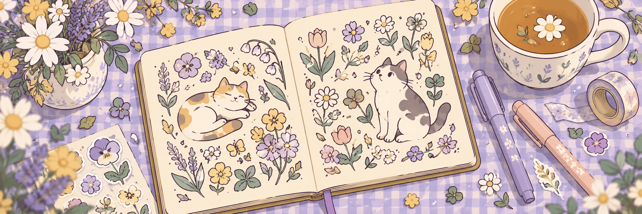 Buku sketsa dan alat tulis pastel